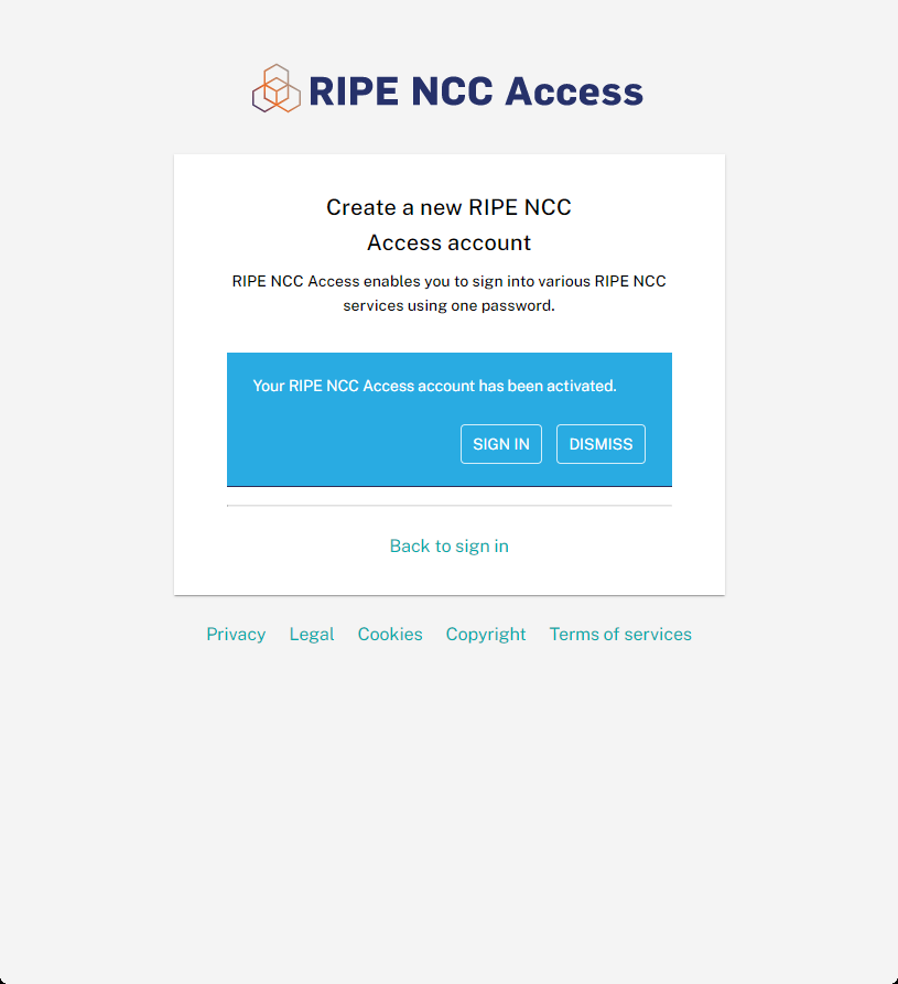 RIPE NCC Benutzerkonto erstellen