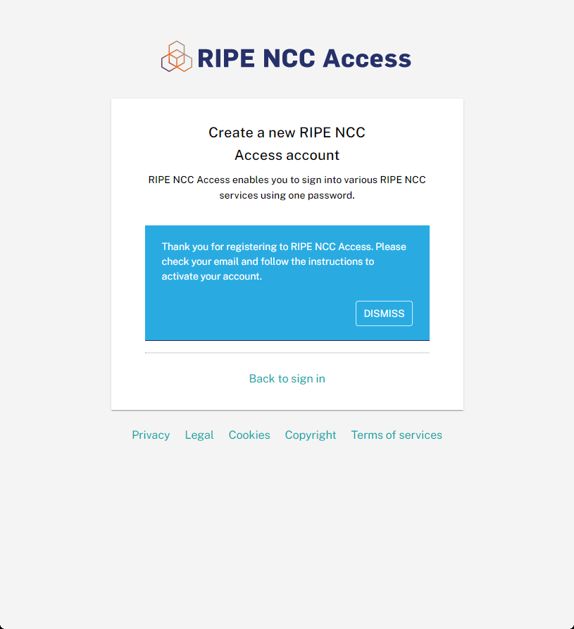 RIPE NCC Benutzerkonto erstellen